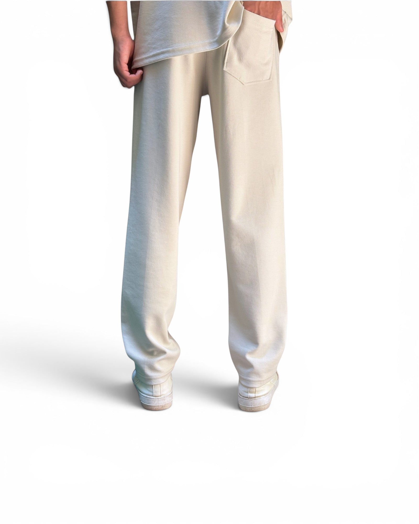 Straight-Leg Sweatpants - Beige