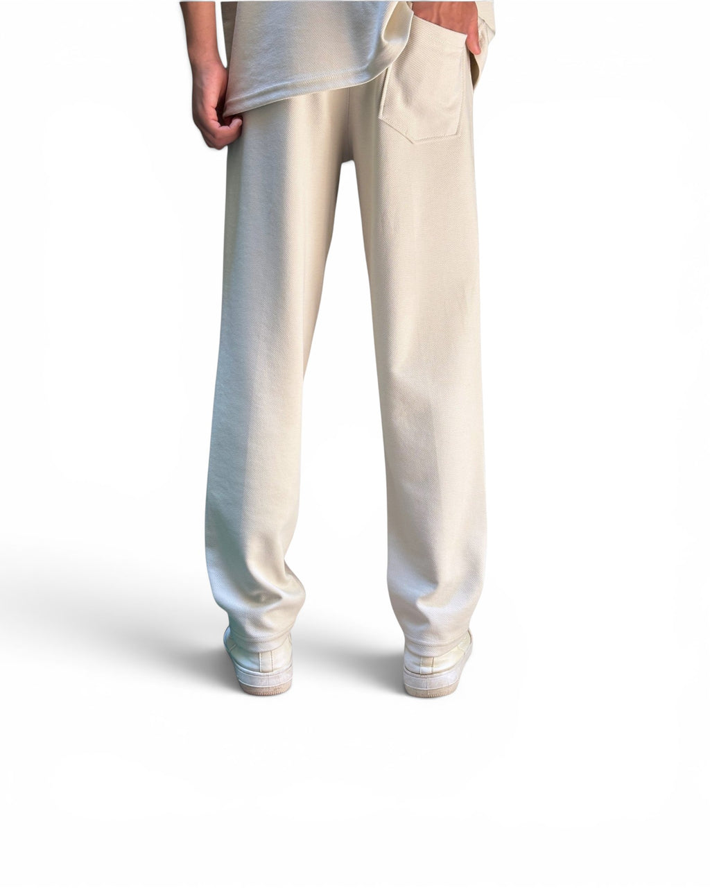 Straight-Leg Sweatpants - Beige
