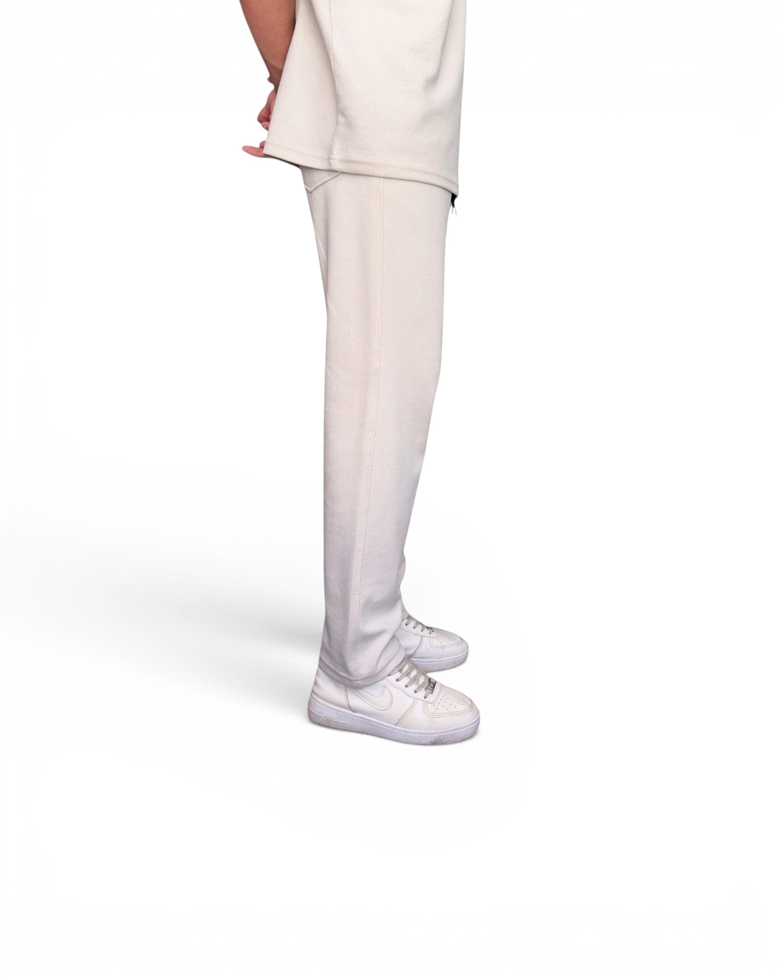 Straight-Leg Sweatpants - Beige