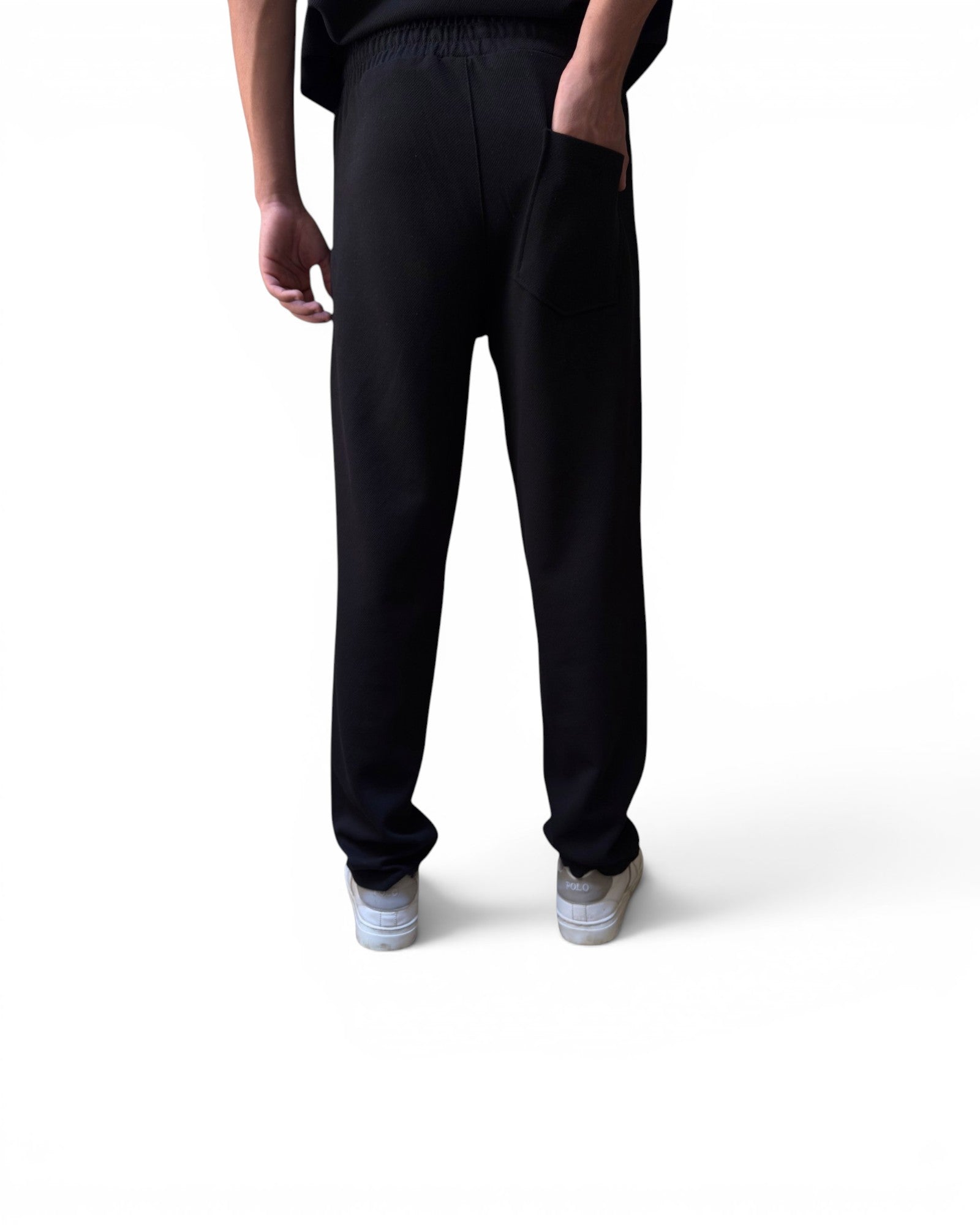 Straight-Leg Sweatpants - Black