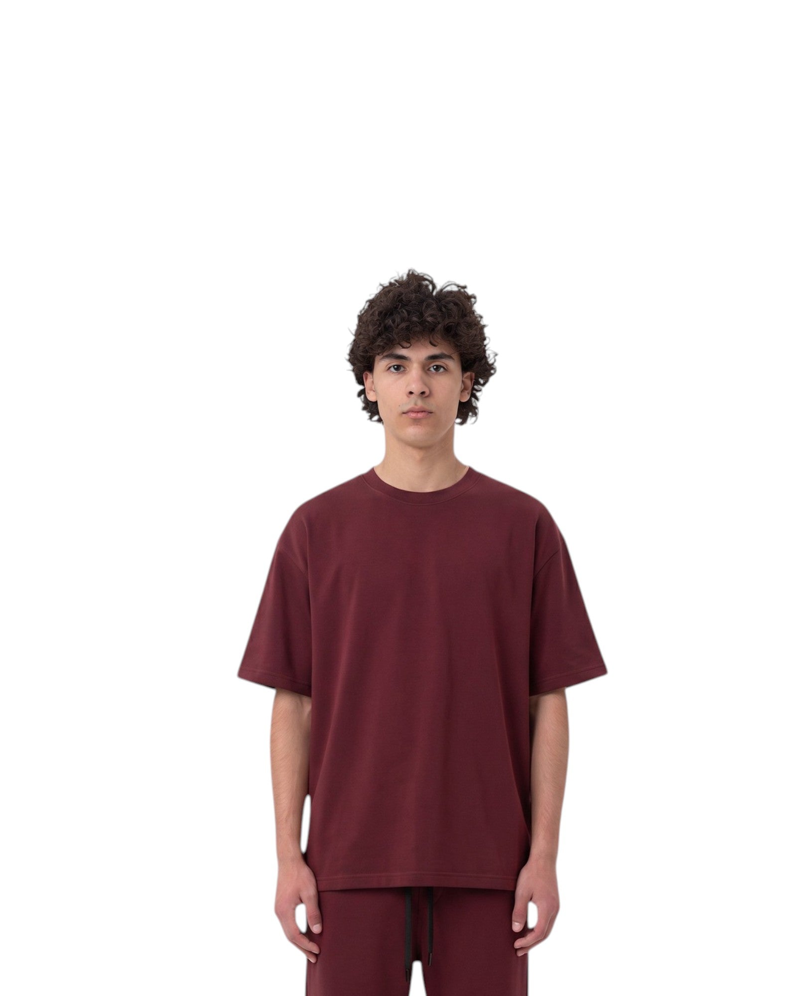 T-Shirt and Pants Set - Burgundy