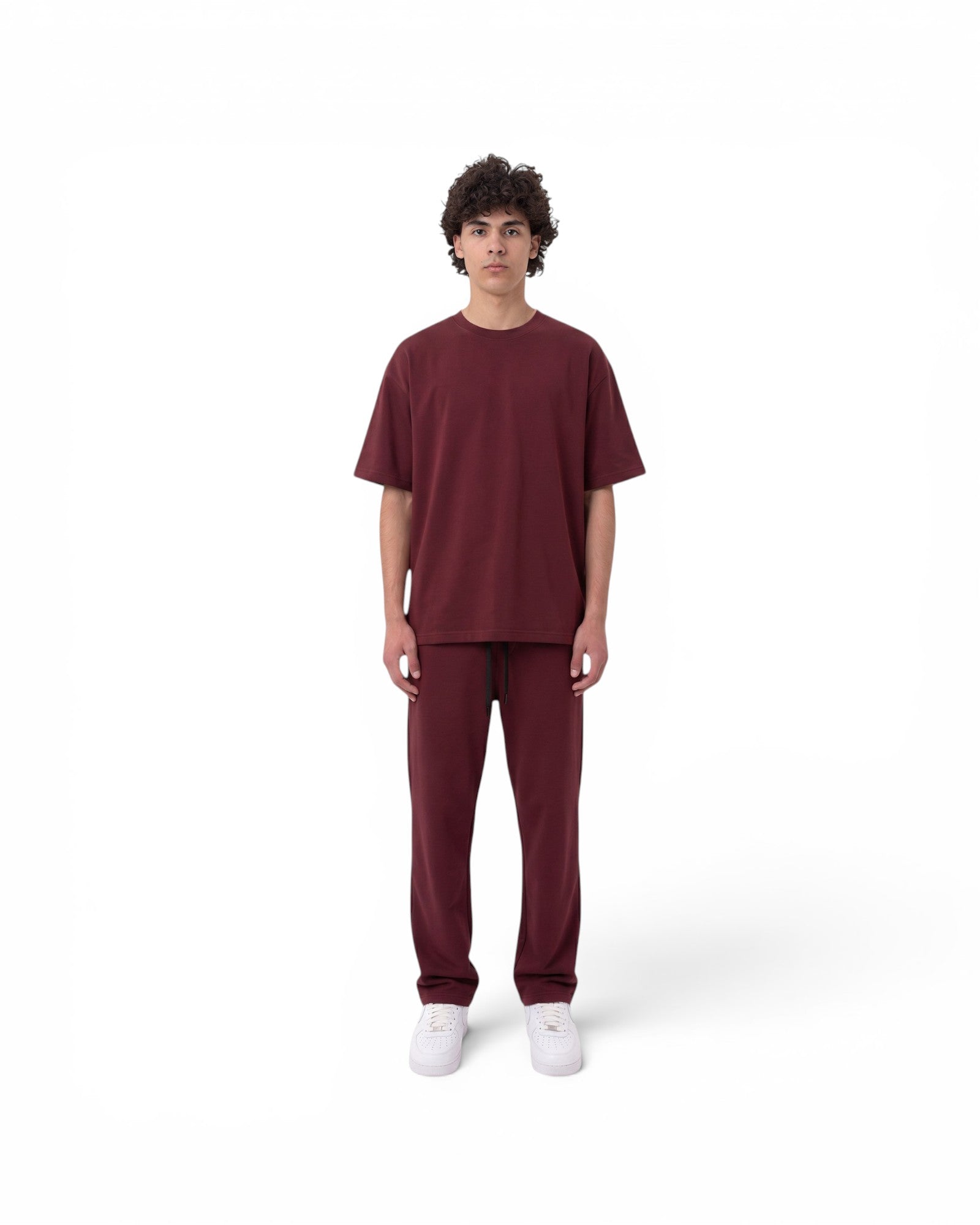 T-Shirt and Pants Set - Burgundy