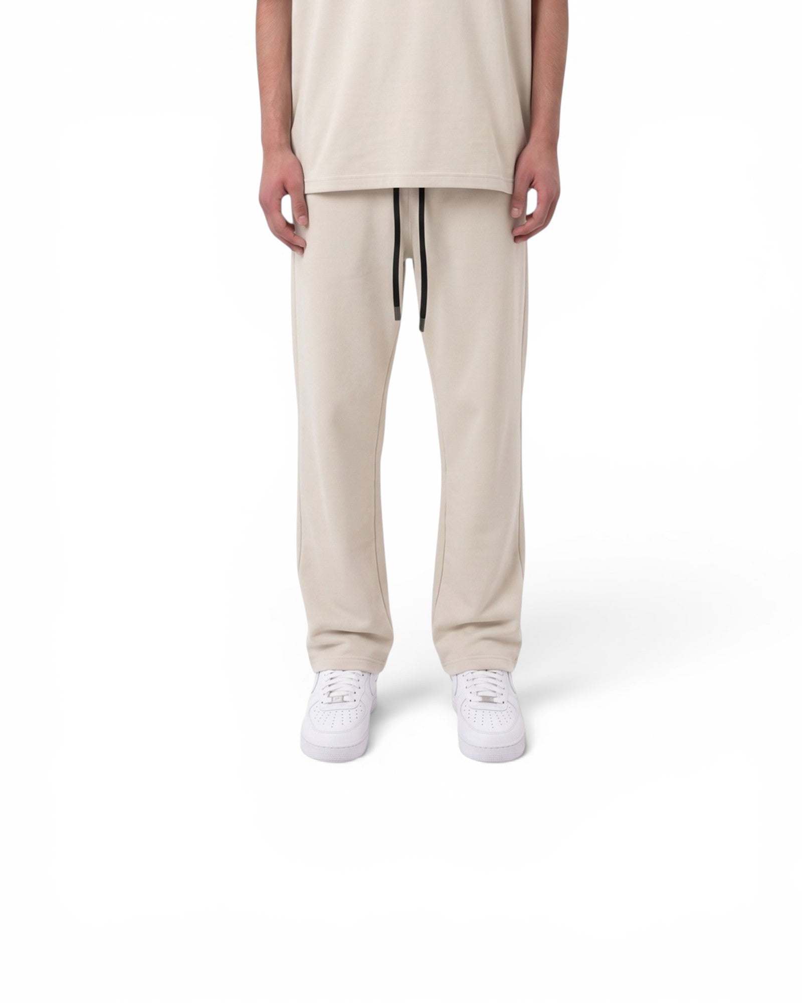 Straight-Leg Sweatpants - Beige