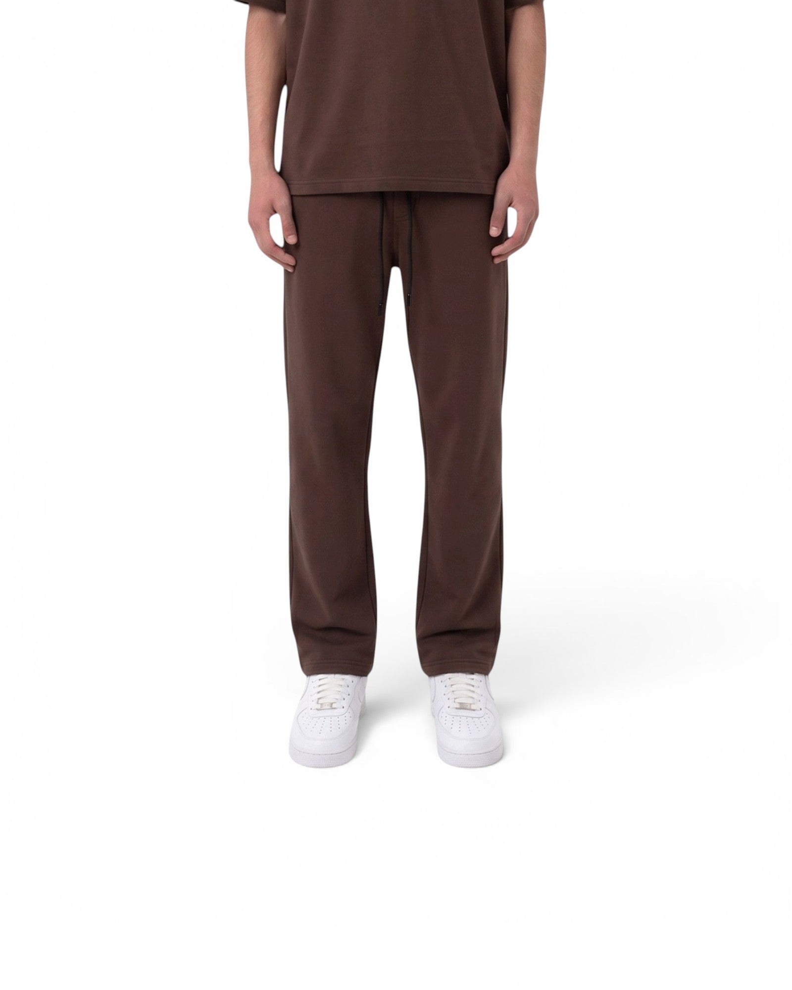 Straight-Leg Sweatpants - Brown
