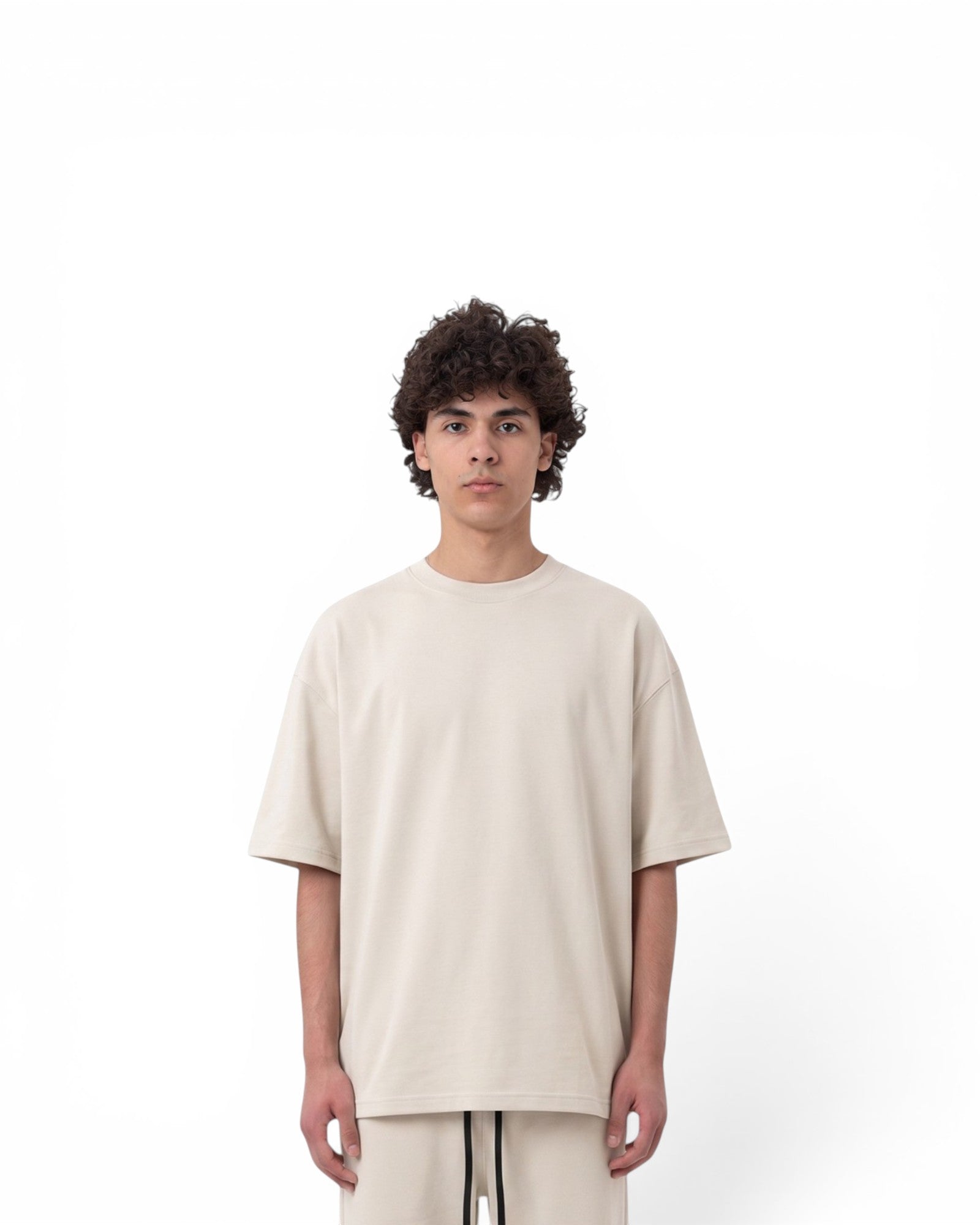 T-Shirt and Pants Set - Beige