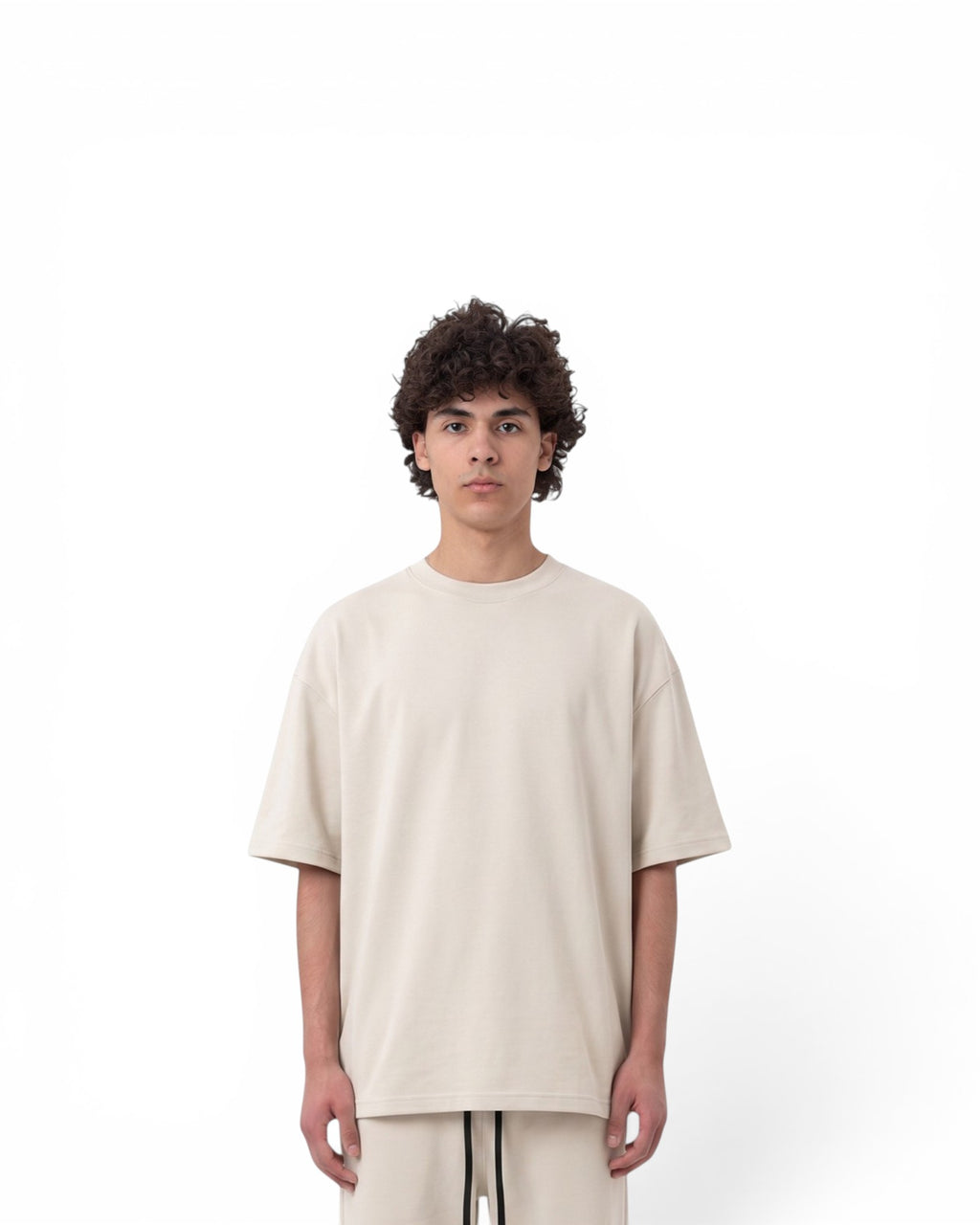 T-Shirt and Pants Set - Beige